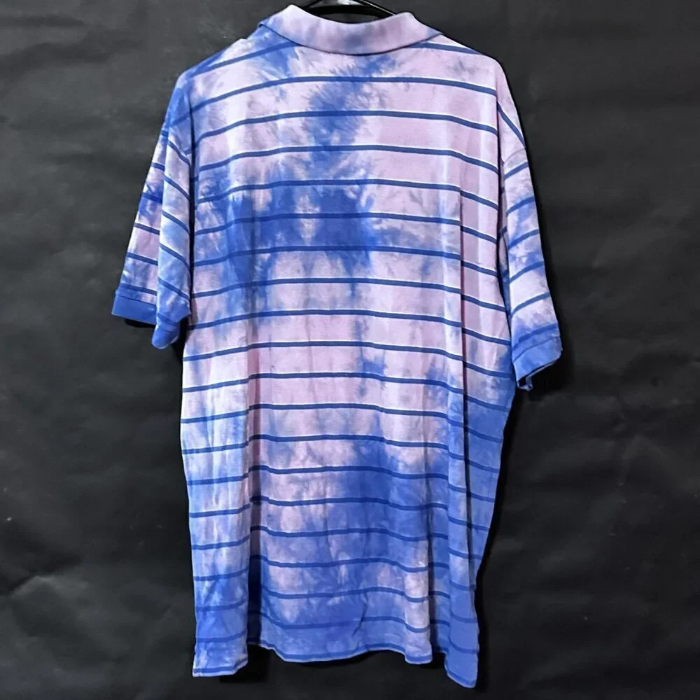 Ralph Lauren Polo Size 2XL Shirt Purple Tie Dye Acid Wash Grunge Golf XXL Pink